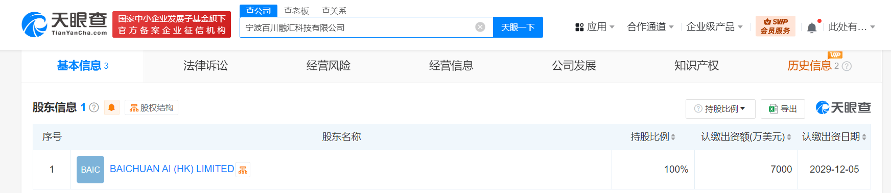 王小川百川智能在宁波成立科技公司,含多项AI业务