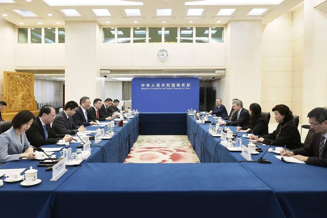 商务部部长王文涛会见空客集团首席执行官傅里