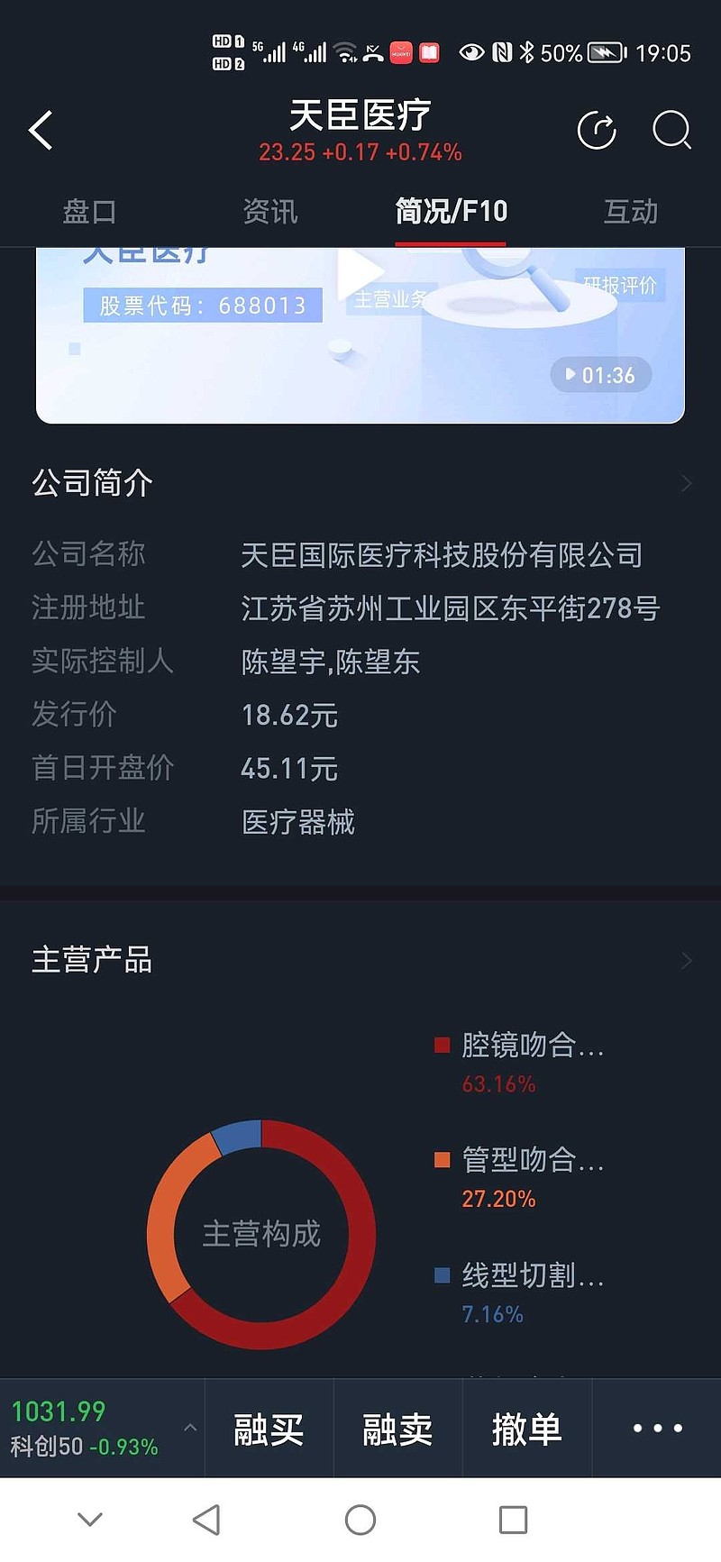 天臣医疗：5月16日召开业绩说明会，投资者参与